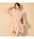 Sheer Lace Lingerie Robe & Gown Set - Sexy Sleepwear for Bedroom Lounge