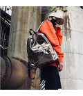 Unisex Bags PU(Polyurethane) Backpack Zipper Gold / Silver / Gray